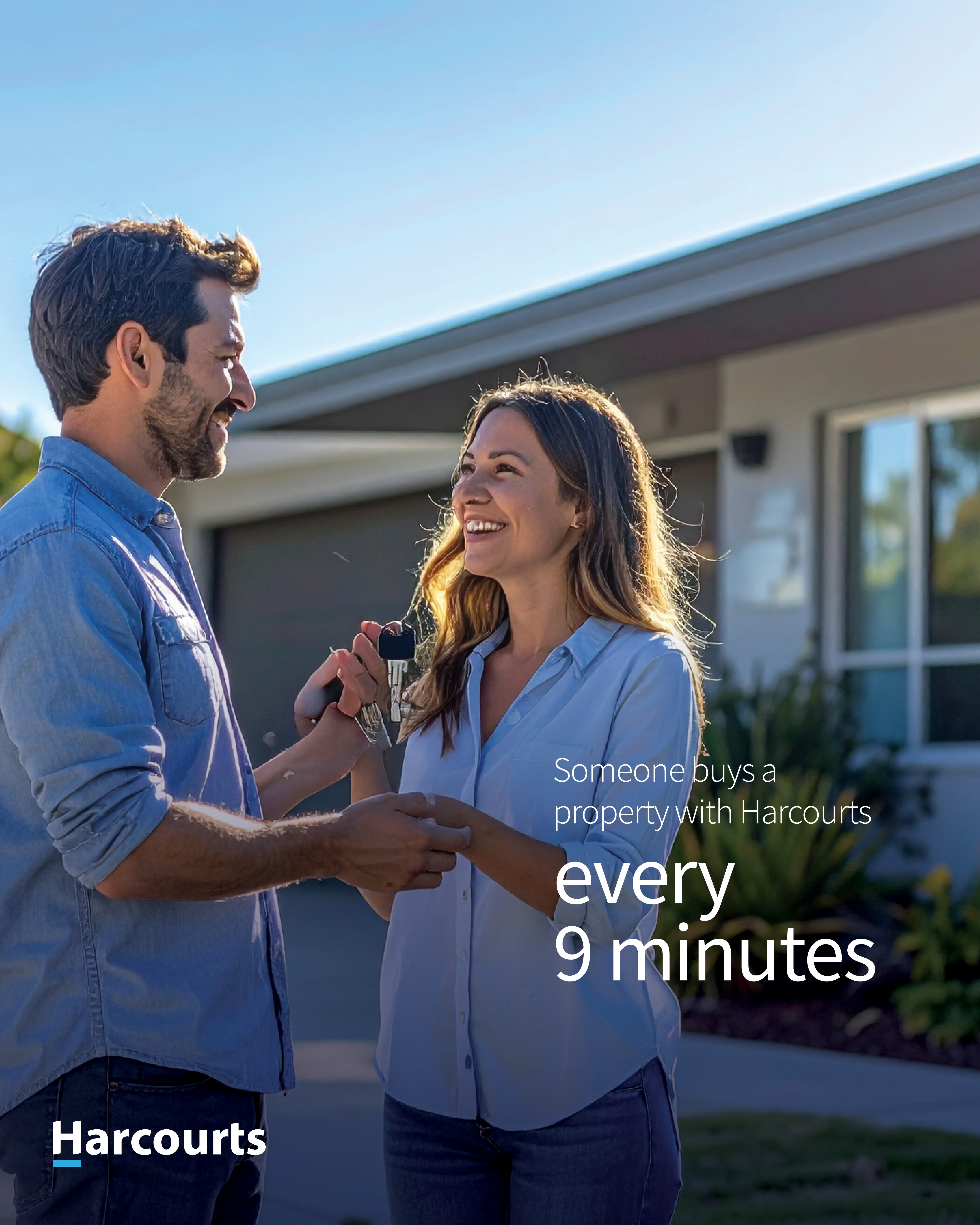Every 9 minutes someone buys a property with Harcourts.